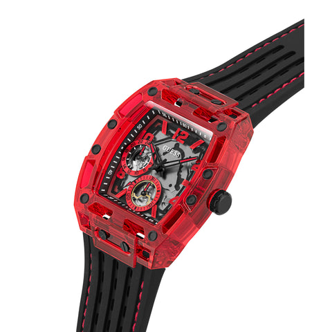 Reloj Guess de hombre Phoenix color negro con carátula roja