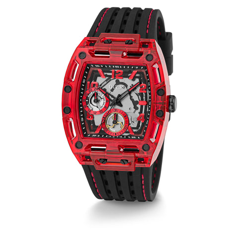 Reloj Guess de hombre Phoenix color negro con carátula roja