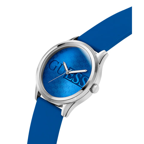 Reloj Guessde hombre Reputation color azul con bisel plateado