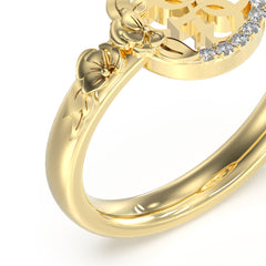 Anillo Guess Dama 4 Love Dorado Talla 7 Anillo Guess Dama 4 Love Dorado Talla 7