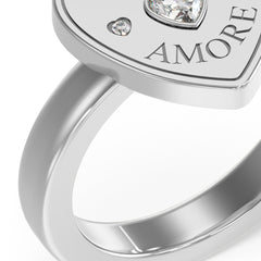 Anillo Guess para Dama  Guess Amore color plateado Anillo Guess para Dama  Guess Amore color plateado