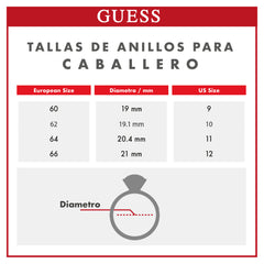Anillo Guess Caballero Lion King Dorado Talla 66