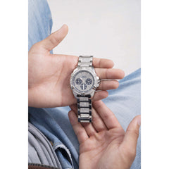 Reloj Guess de hombre Frontier color plata con correa doble Azul