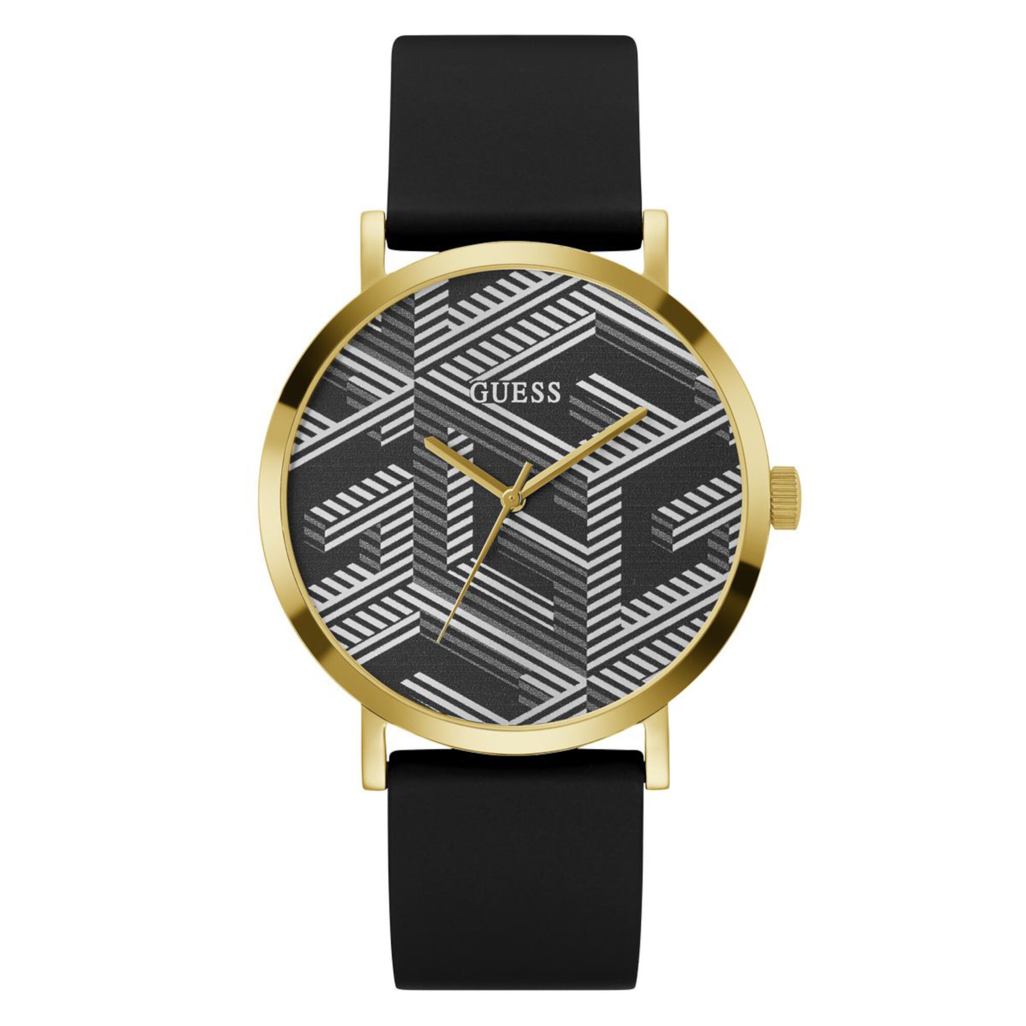 Kit de Reloj y collar Guess para Caballero en tono negro con dorado
