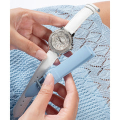 Reloj Guess Dama Crown Jewel Correa Blanca & Azul