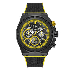 Reloj Guessde hombre Masterpiece color negro con amarillo