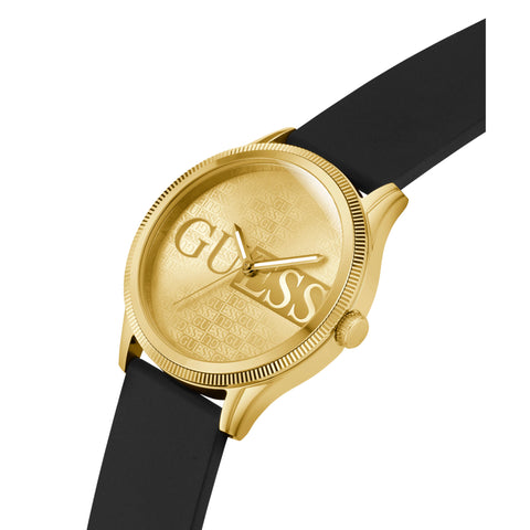 Reloj Guess de hombre Reputation color negro con carátula dorada