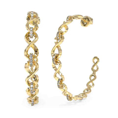 Arracadas para mujer marca Guess en todo dorado