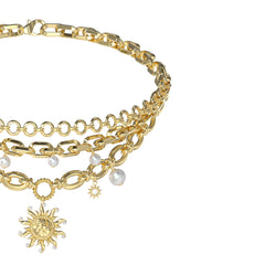 Collar Guess Dama Soleluna Dorado