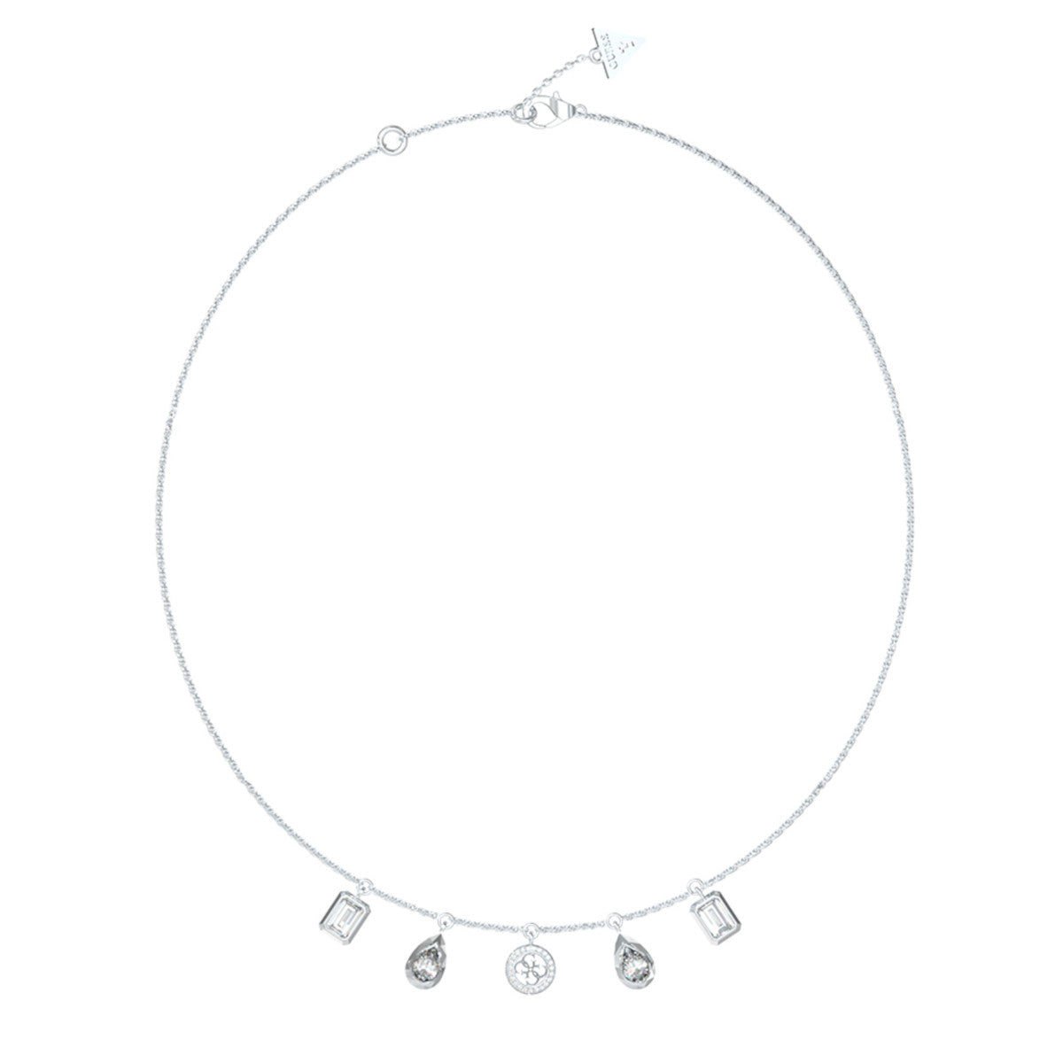 Collar Guess Dama 4G Light Plateado