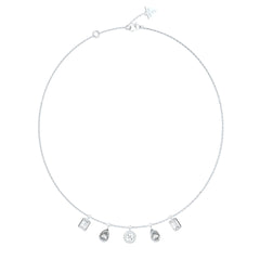 Collar Guess Dama 4G Light Plateado