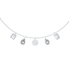 Collar Guess Dama 4G Light Plateado