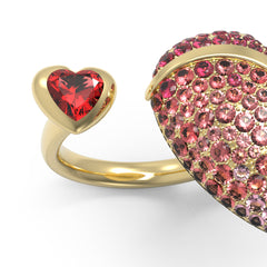 Anillo Guess para Dama  IN MY HEART color dorado