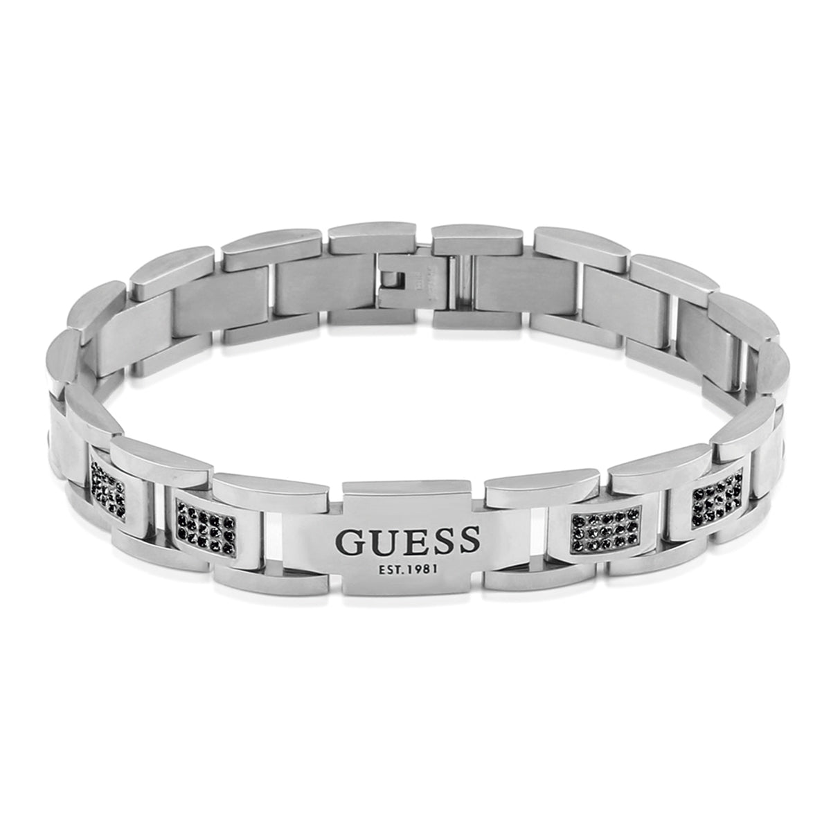 Brazalete Guess para Caballero  frontiers color plateado