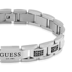 Brazalete Guess para Caballero  frontiers color plateado