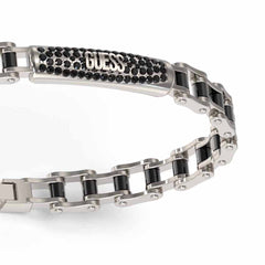 Brazalete Guess para Caballero  race guess color plateado