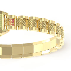 Brazalete Guess para Caballero Lion King color dorado