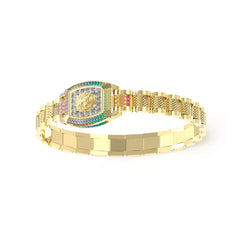 Brazalete Guess para Caballero Lion King color dorado