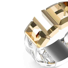 Anillo Guess para gents VEGAS color bitono