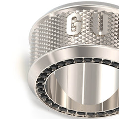 Anillo Guess para Caballero Lion King color plateado