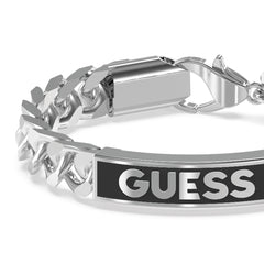 Brazalete Guess para Caballero  x power color plateado