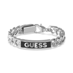 Brazalete Guess para Caballero  x power color plateado