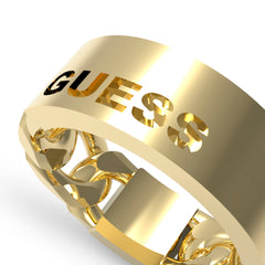 Anillo Guess para Caballero  X Logo color plateado