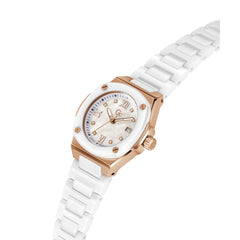 Reloj Guessde Mujer Gc Coussin Shape Mini color blanco