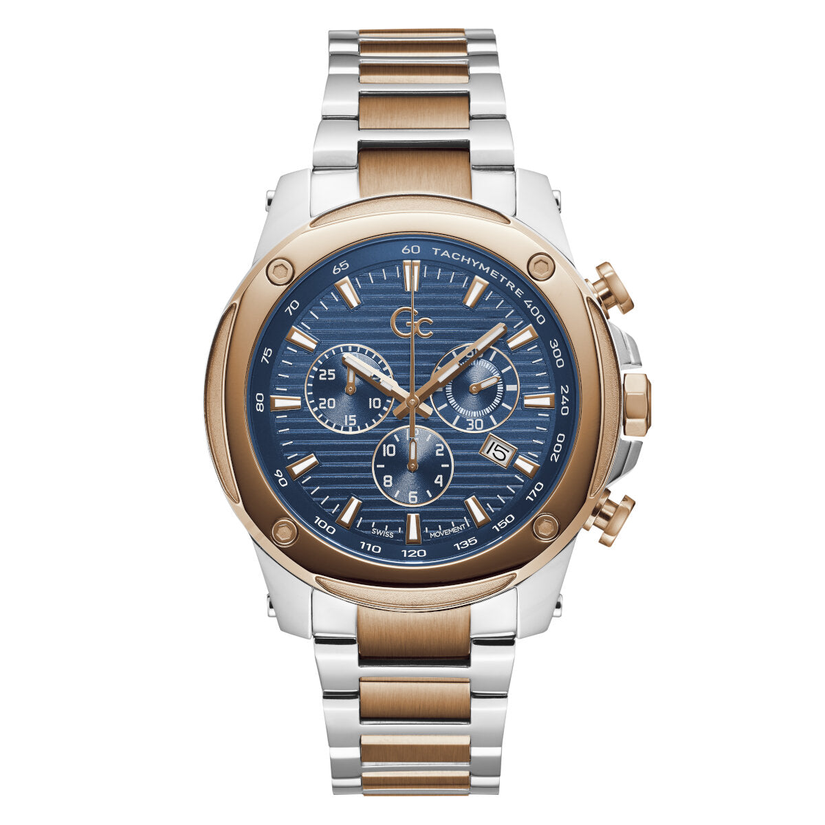 Reloj Guess de Hombre Gc Brave color plata