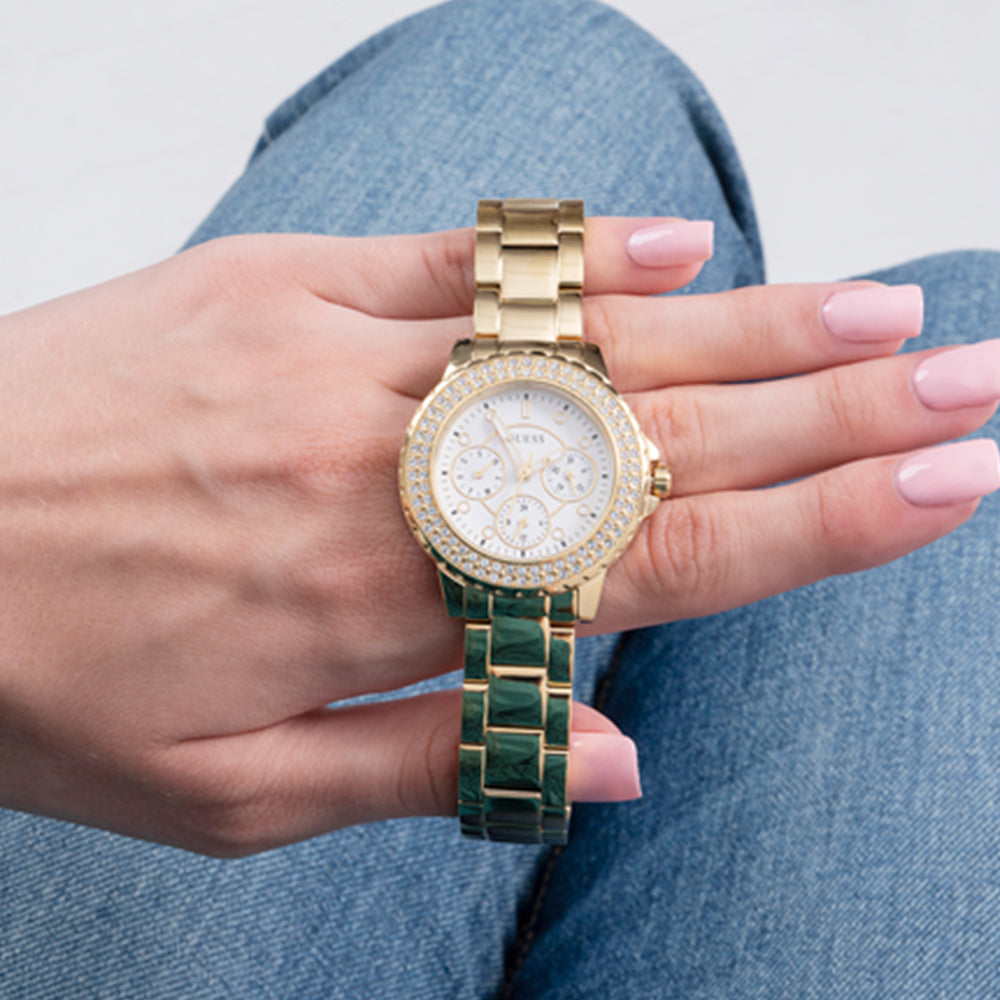 Reloj Guess de mujer Crown Jewel color oro