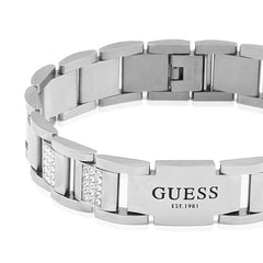 Brazalete Guess para Caballero  Frontiers color plateado