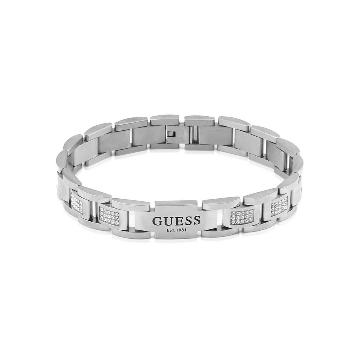 Brazalete Guess para Caballero  Frontiers color plateado