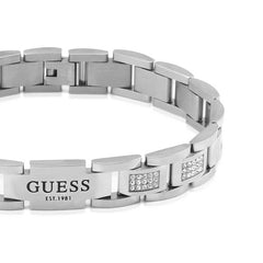 Brazalete Guess para Caballero  Frontiers color plateado