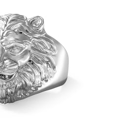 Anillo Guess para Caballero  Lion King color plateado